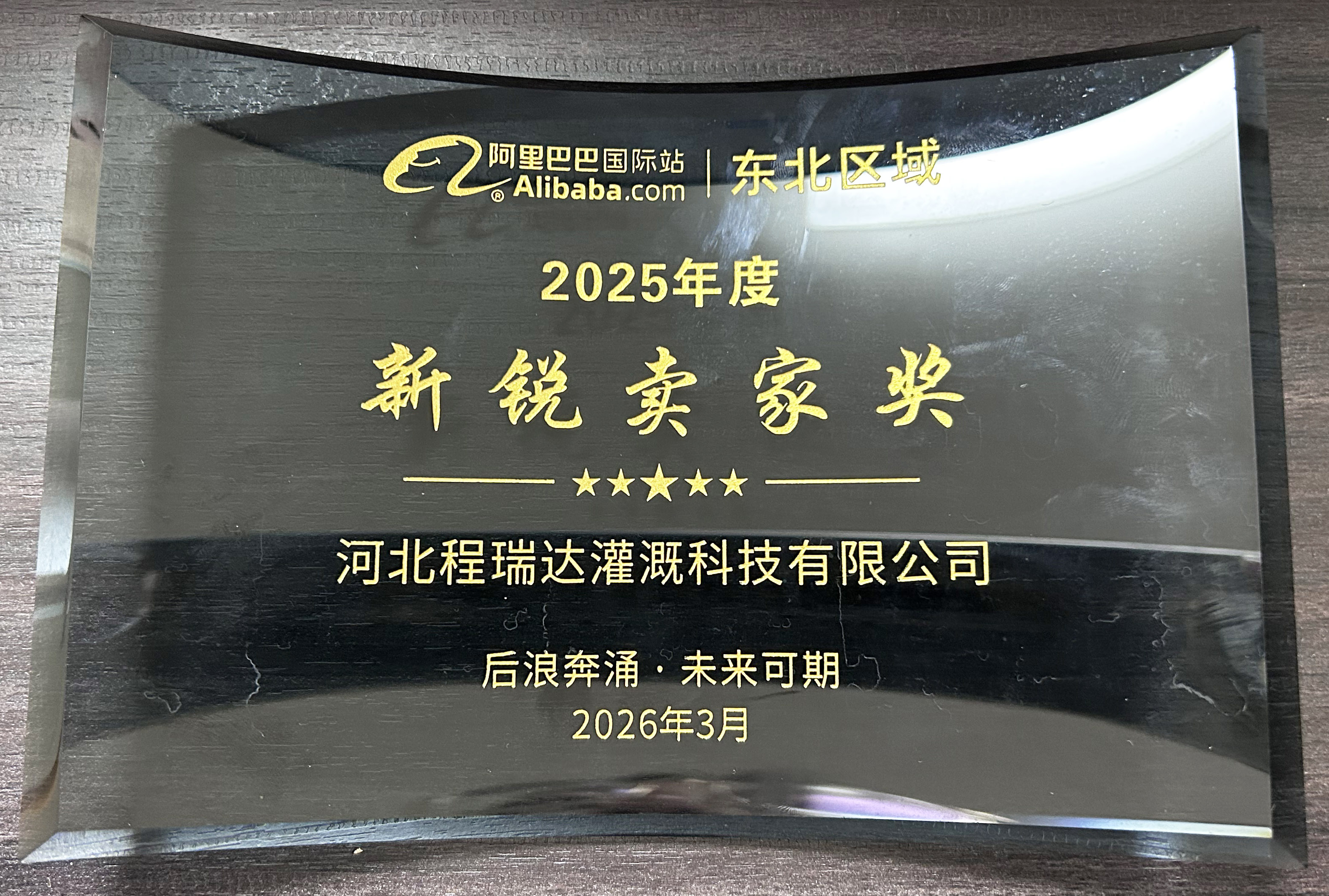 东莞程瑞达灌溉 | 荣获阿里国际站新锐卖家奖